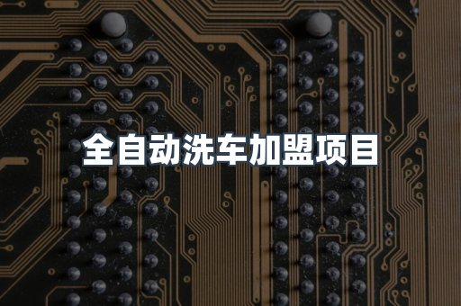 自助洗车加盟项目